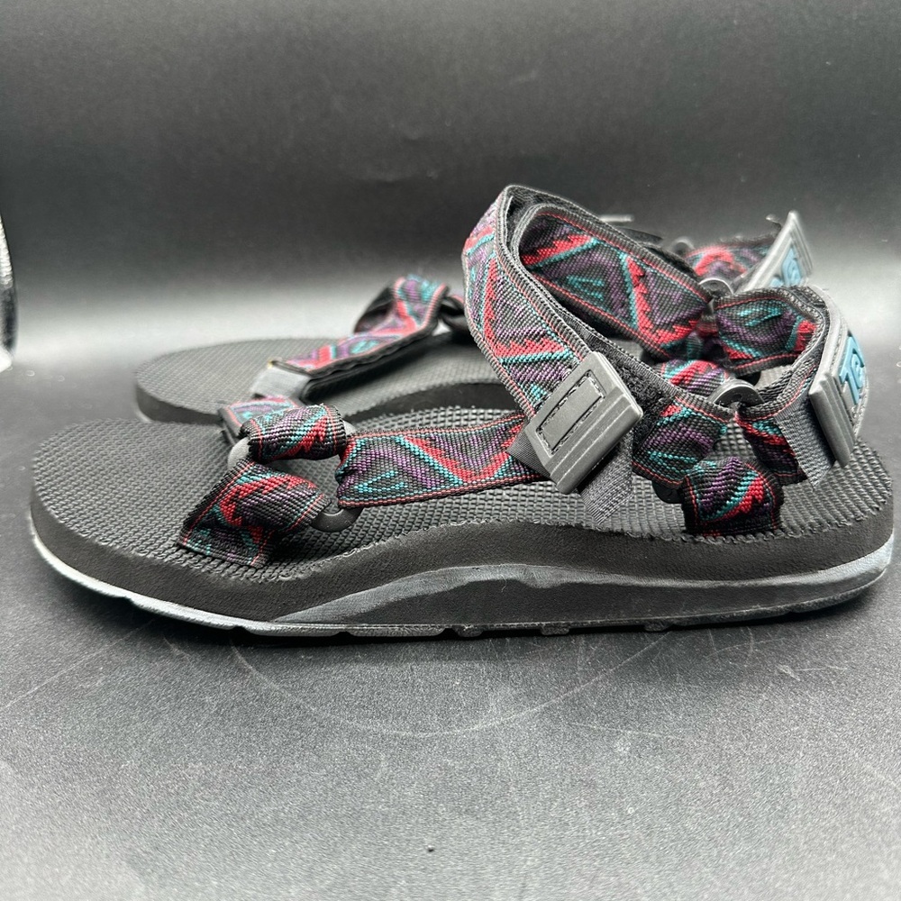 TEVA Men's Original Universal Aztec Printed Velcro Slip On Sandals 9 Multicolor